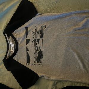 Sporty & Rich Gray and Black Los Angeles Tee